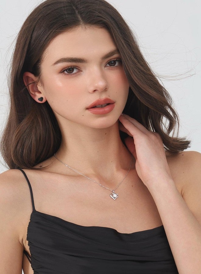 SIISPRI Stainless Steel Tiny Love Heart Button Stud Post Earrings for women earrings studs Dainty Simple hypoallergenic earring - Image 2